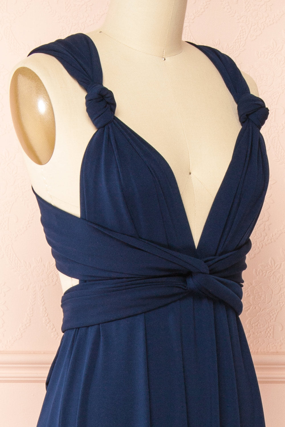 Violaine Navy Convertible Maxi Dress | Boutique 1861 side
