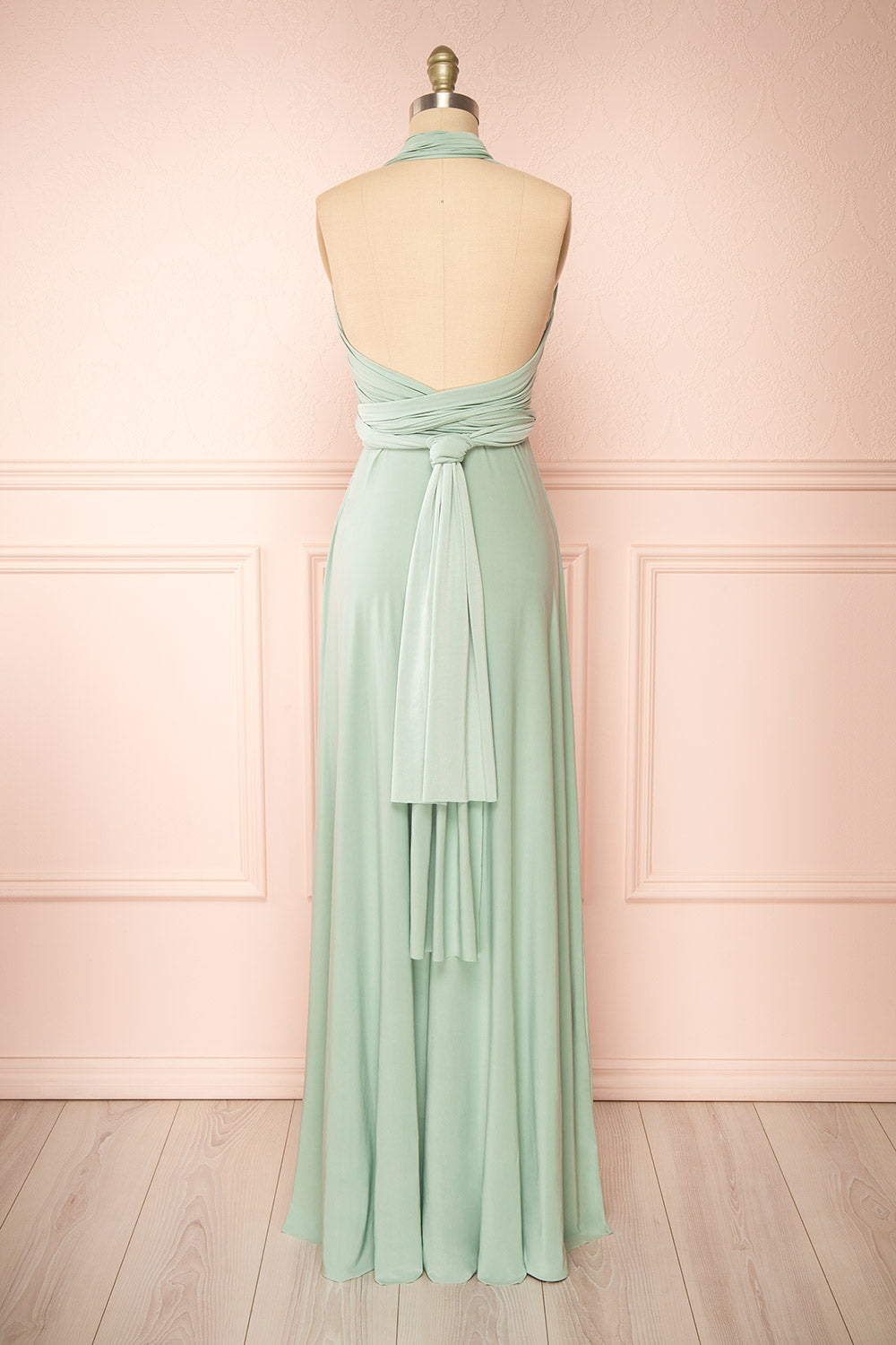 Violaine Sage Convertible Maxi Dress | Boutique 1861 back view
