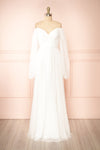 Vivienne Maxi White Dress w/ Pleated Bust | Boudoir 1861