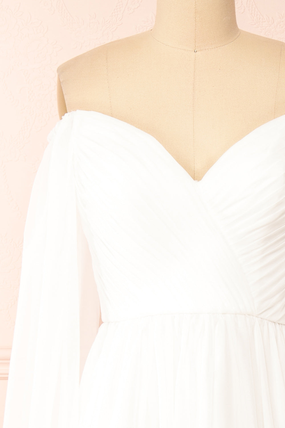 Vivienne Maxi White Dress w/ Pleated Bust | Boudoir 1861