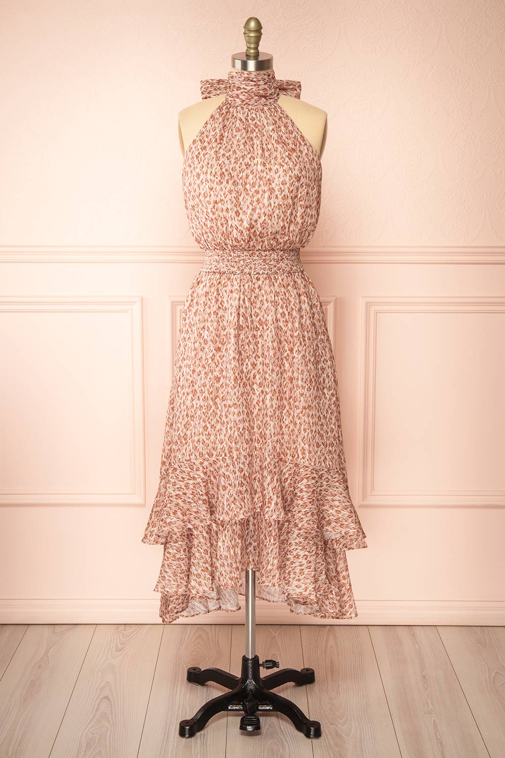 Walamine Long Cheetah Printed Dress | Boutique 1861 front view