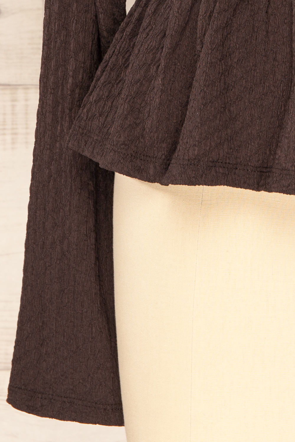 Warkgal Black V-Neck Top w/ Long Sleeves | La petite garçonne bottom