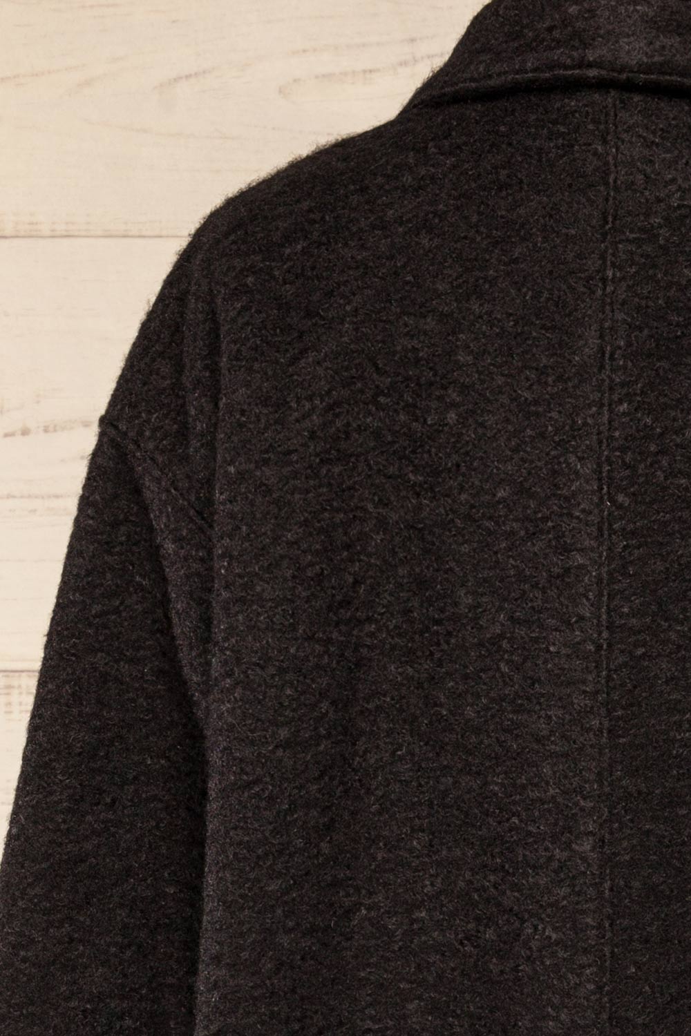 Wayward Black Long Coat w/ Large Pockets | La petite garçonne back