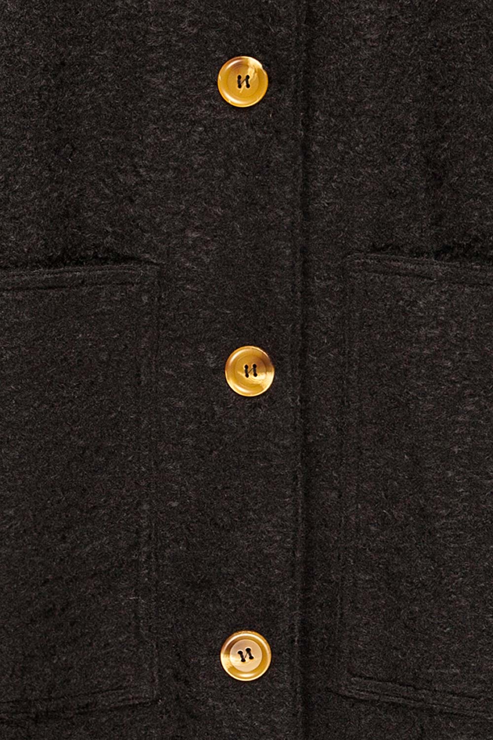 Wayward Black Long Coat w/ Large Pockets | La petite garçonne fabric
