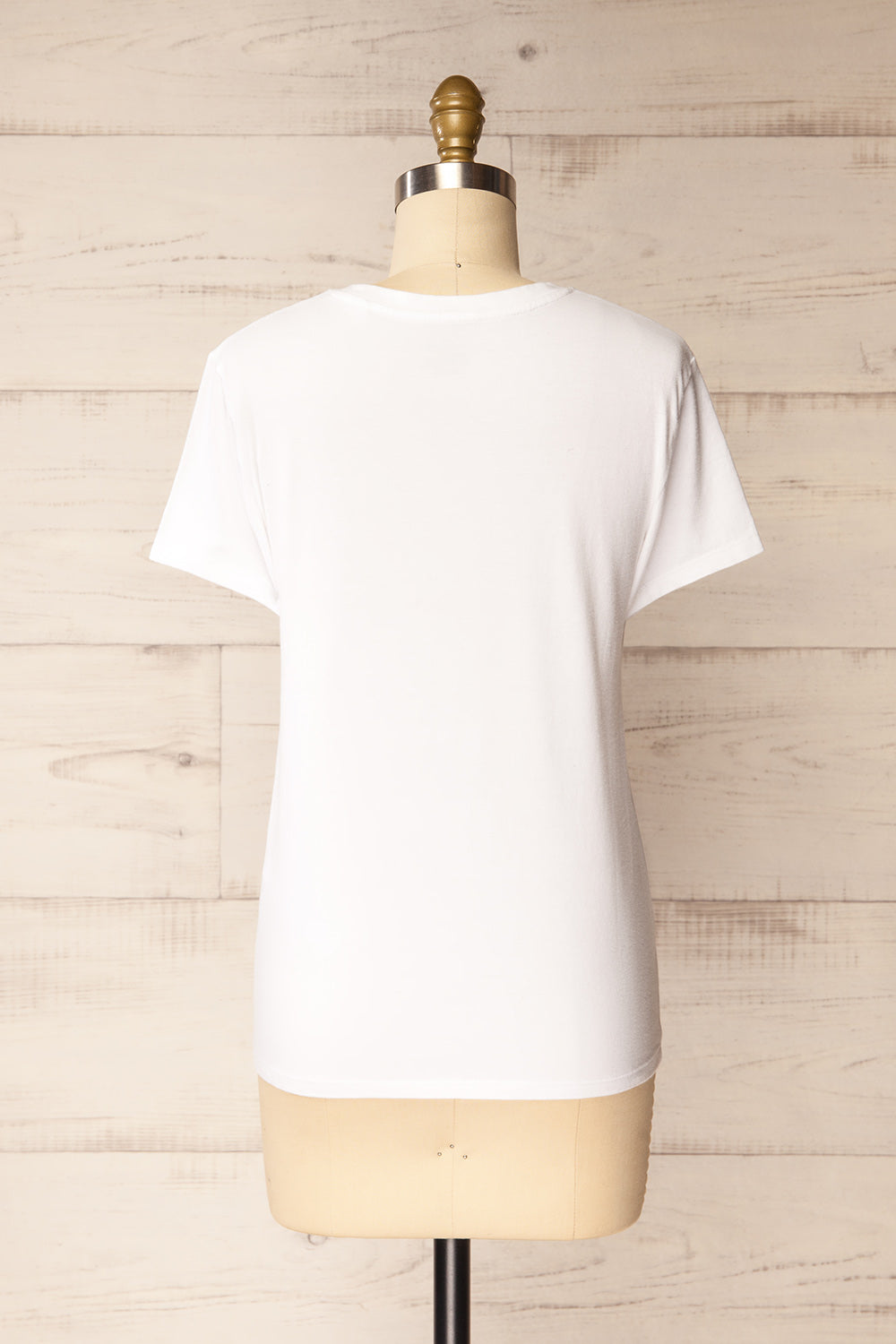 Welby White Cotton T-Shirt | La petite garçonne back view