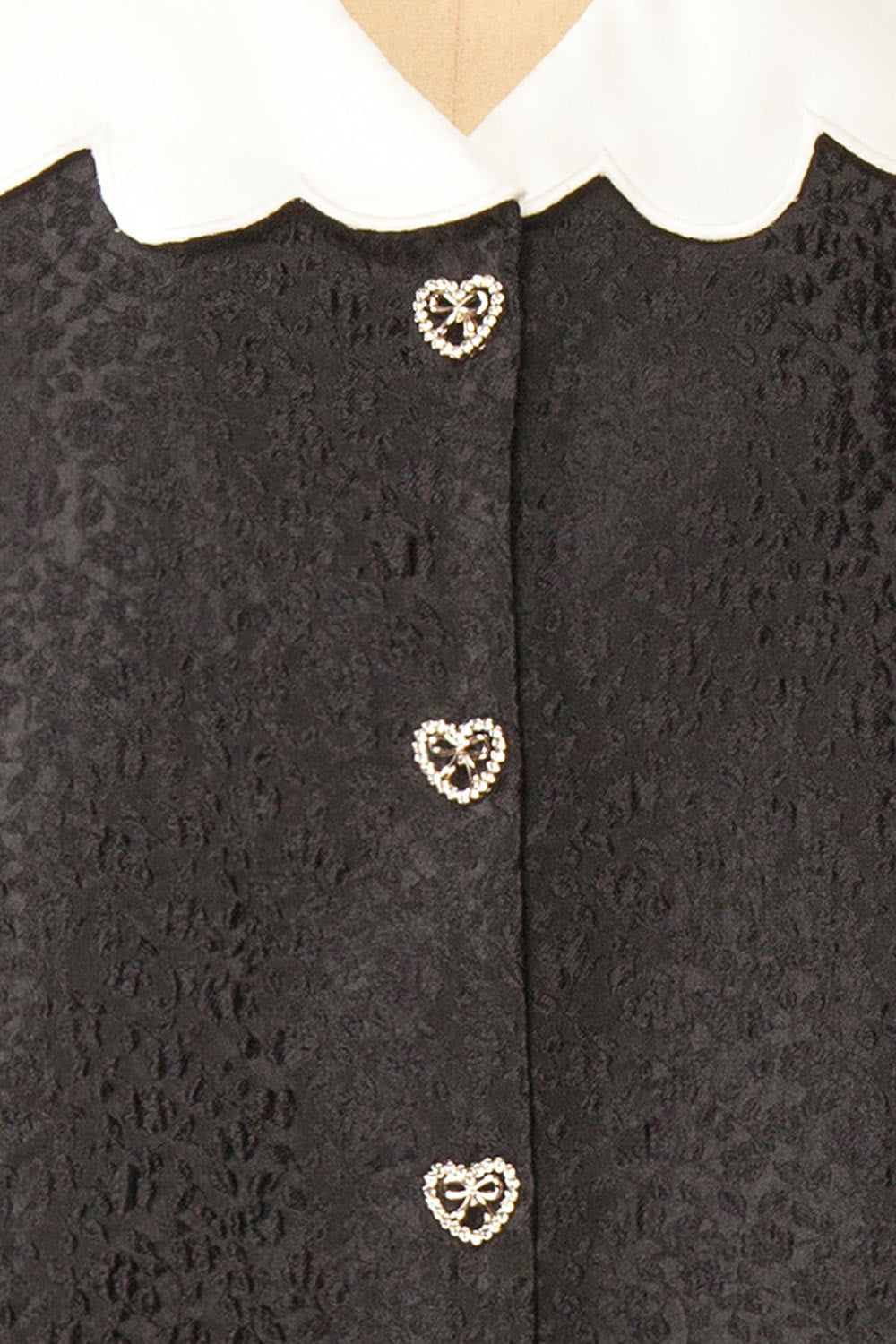 Whimsie Short Black Floral Textured Dress | Boutique 1861 fabric