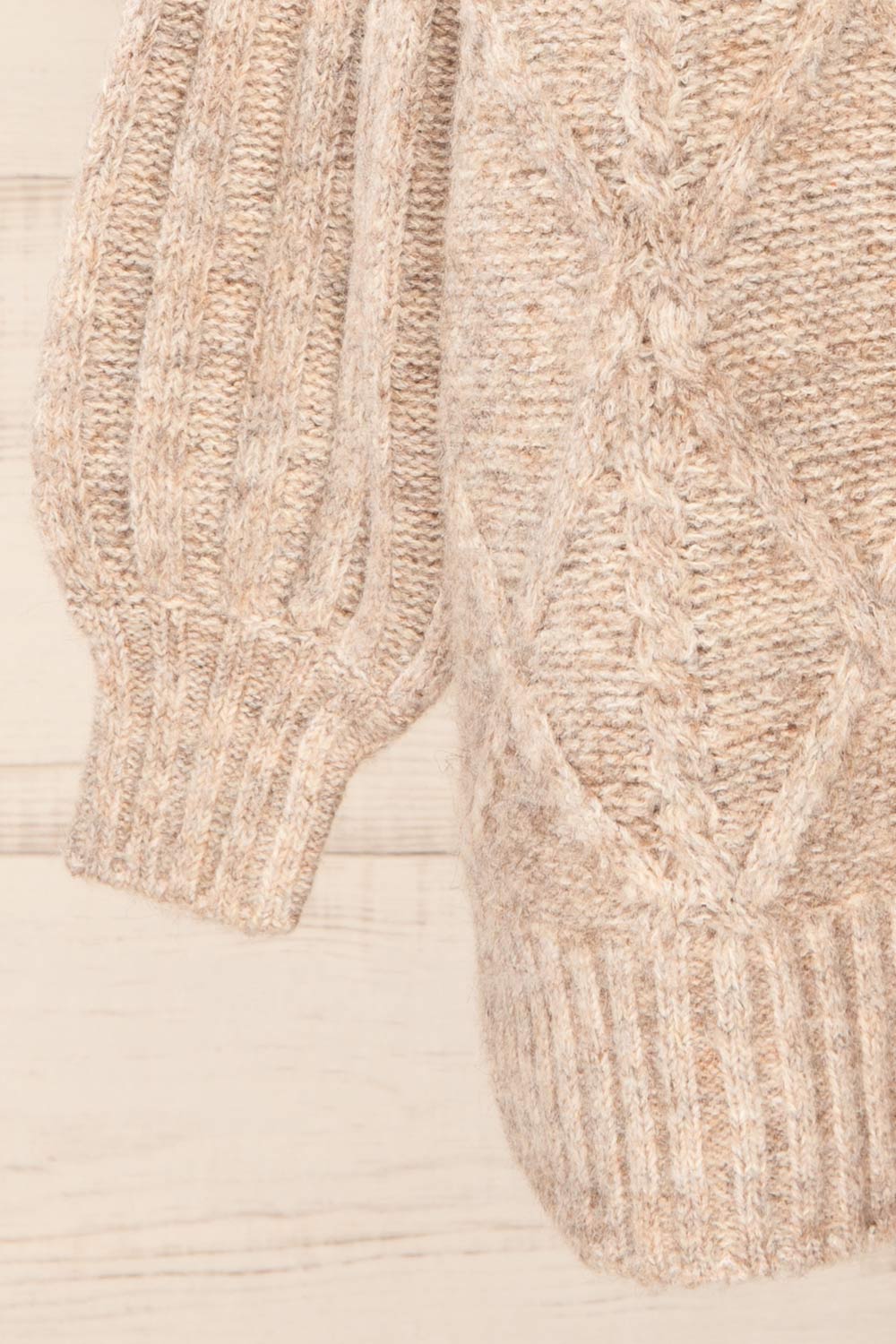Wilfric Taupe Oversized Thick Knit Sweater | La petite garçonne bottom