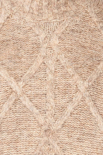Wilfric Taupe Oversized Thick Knit Sweater | La petite garçonne fabric