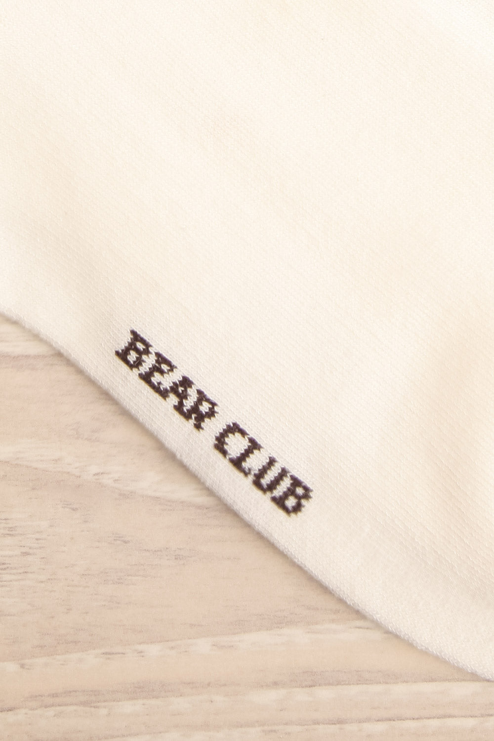 Wohlen White Teddy Bear Crew Socks | La petite garçonne close-up