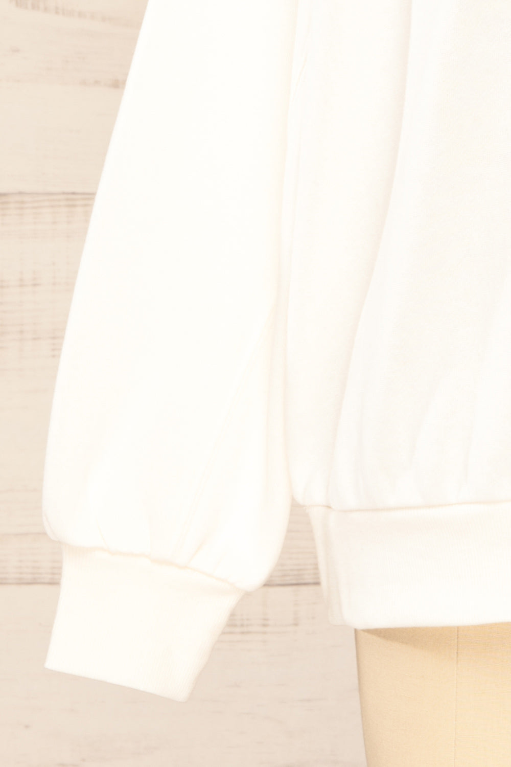 Wrenley Embroidered White Crewneck | La petite garçonne bottom