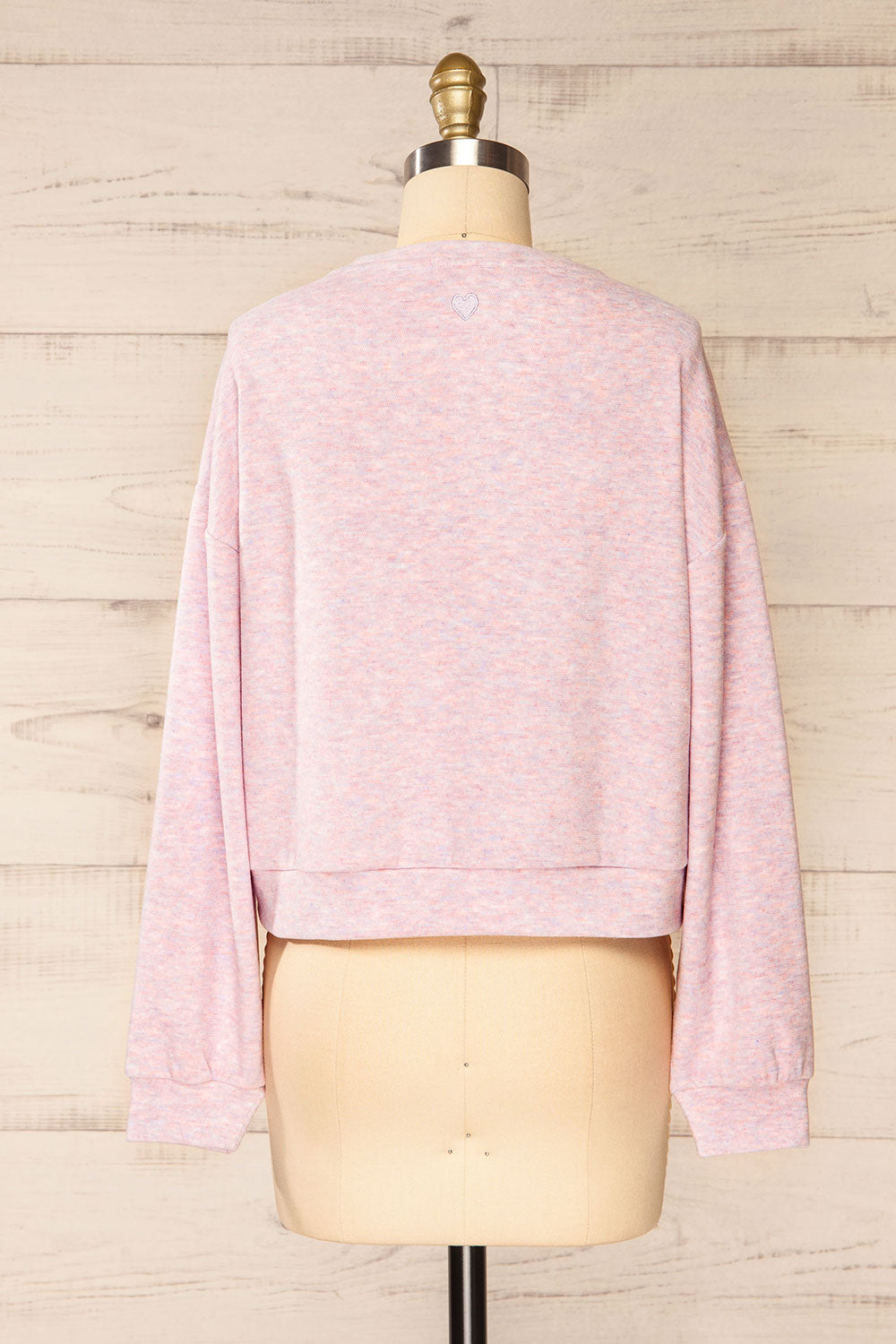 Xiomara Lilac Long Sleeve Round Neck Sweater | La petite garçonne back view