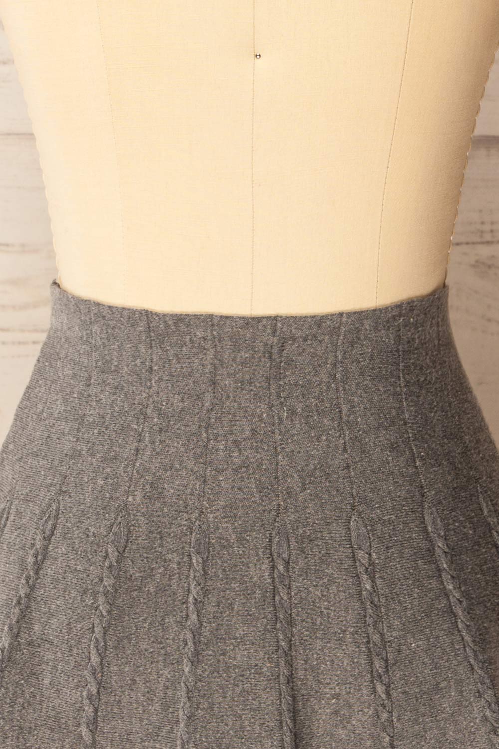 Yakima Grey High-Waisted A-Line Skirt | La petite garçonne back