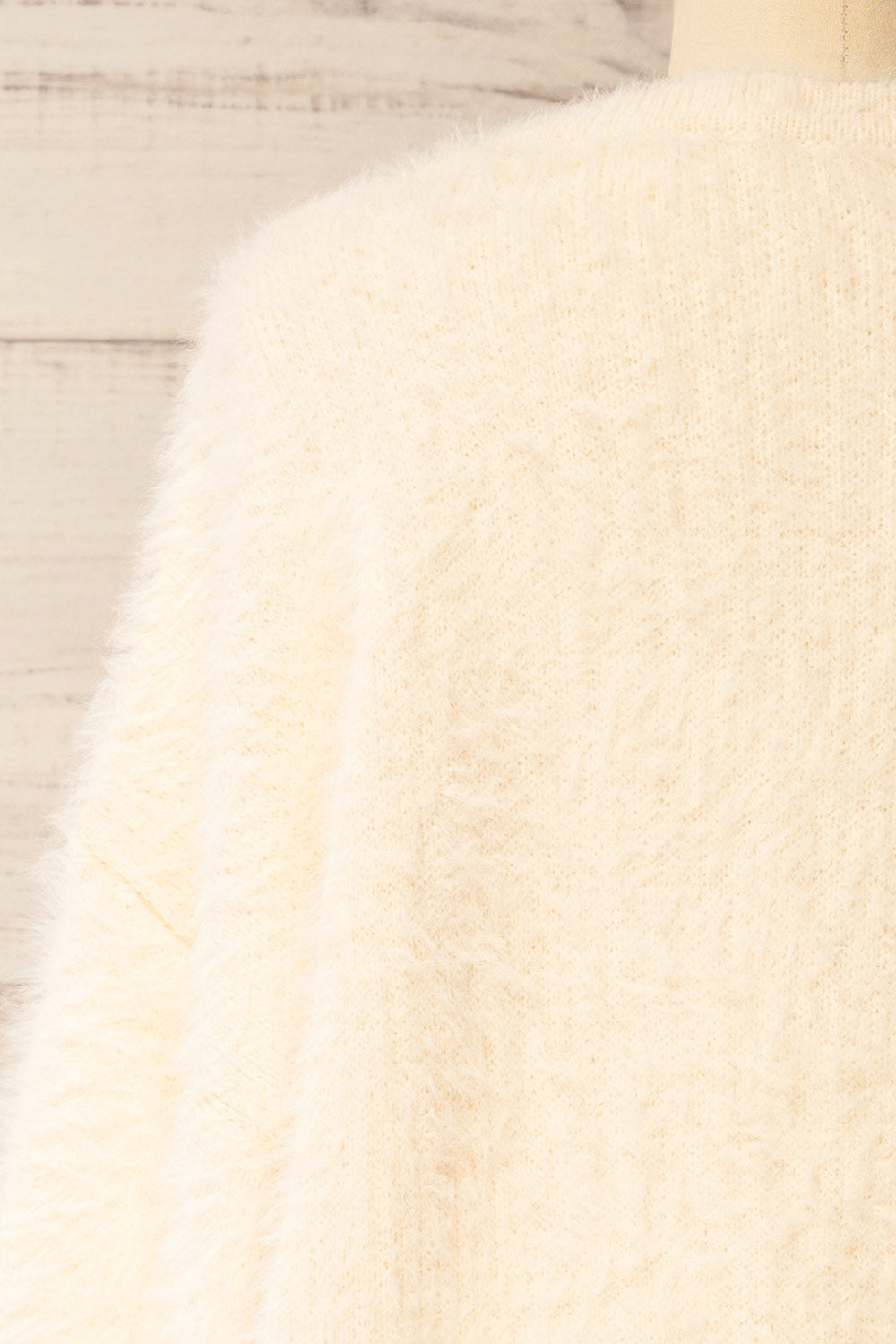 Yanam Fuzzy Ivory Sweater | La petite garçonne back