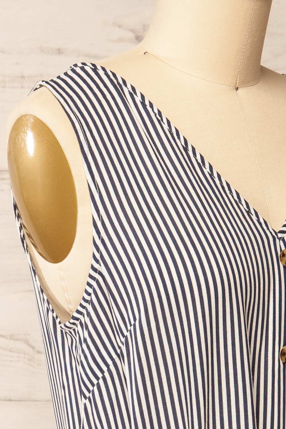 Yanika Striped Short Dress w/ Belt | La petite garçonne side