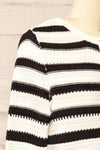 Yarmouth Striped Crochet Cardigan | La petite garçonne side
