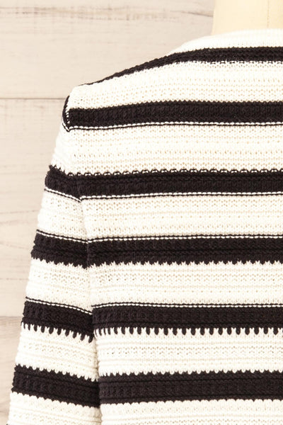 Yarmouth Striped Crochet Cardigan | La petite garçonne back