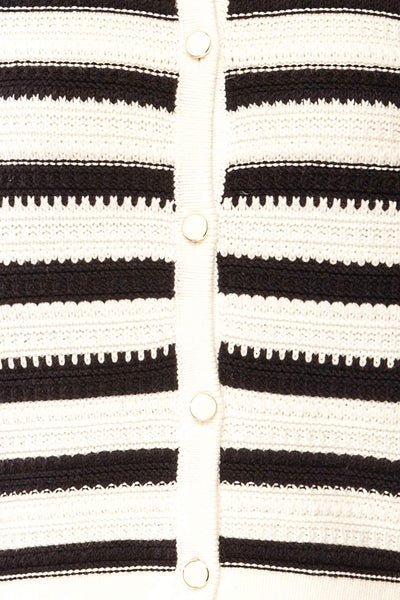 Yarmouth Striped Crochet Cardigan | La petite garçonne fabric