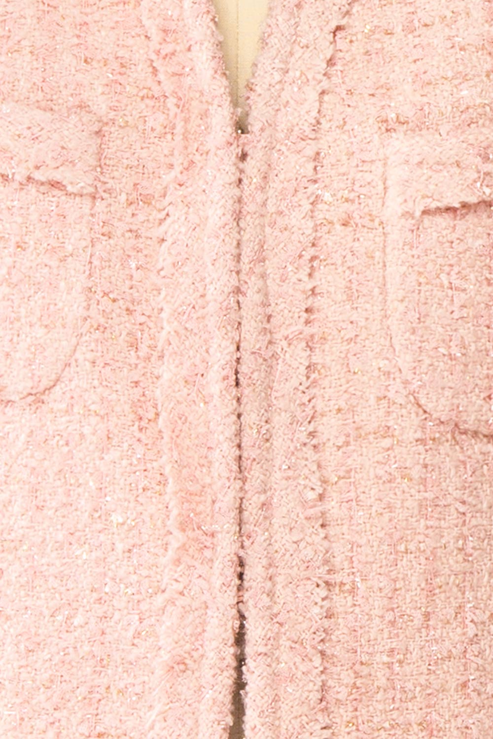 Yasmine Sparkling Pink Tweed Blazer | Boutique 1861 fabric