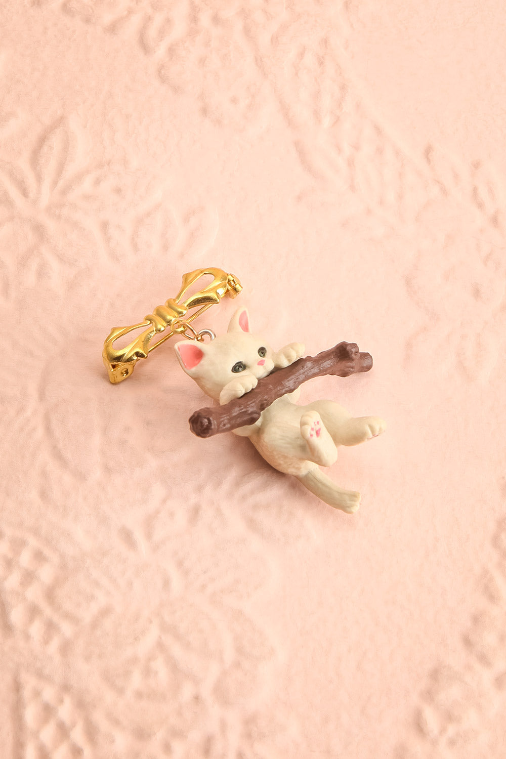 Yataki Brooch w/ Kitten Charm | Boutique 1861 front view