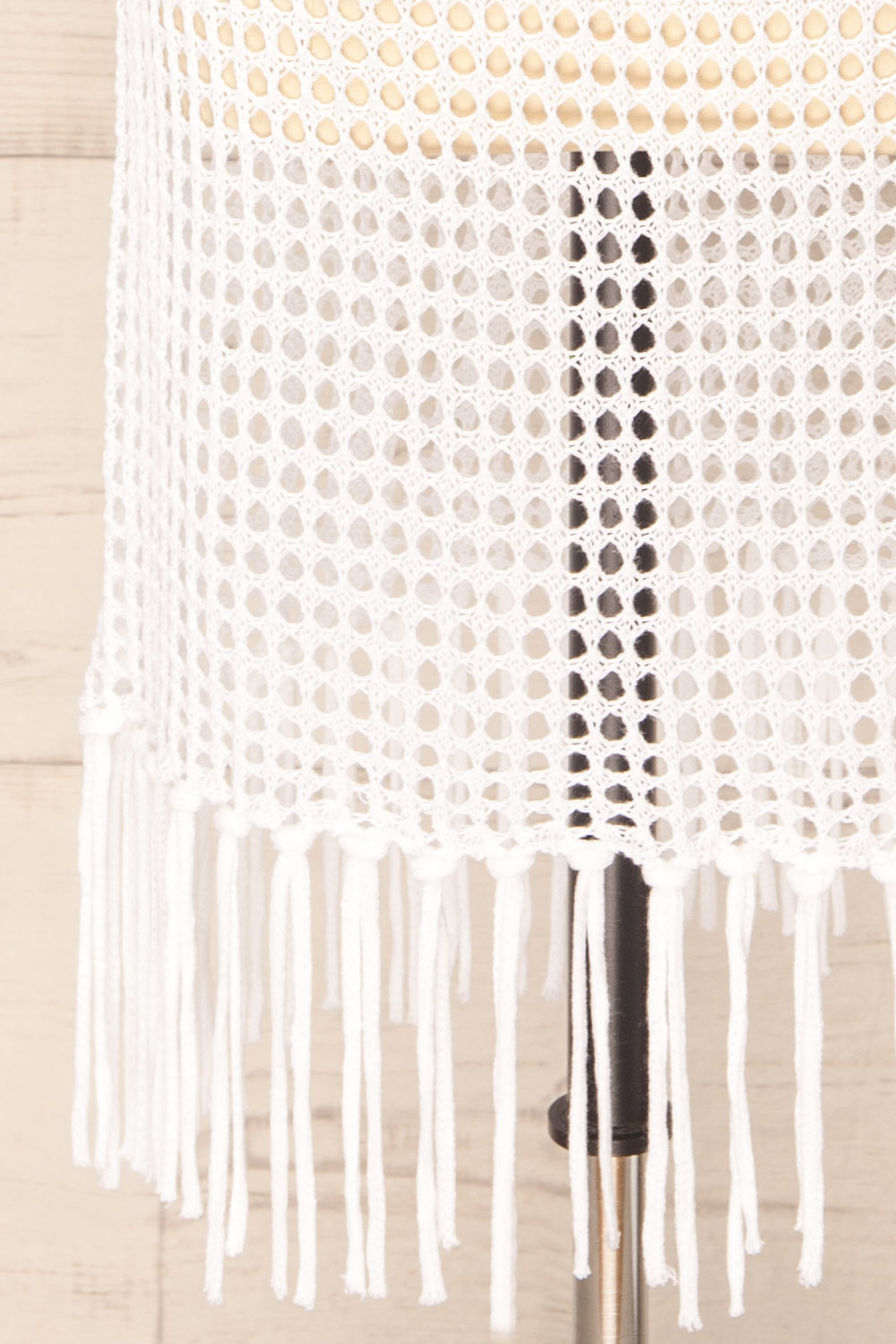 Yeri White Crochet Midi Dress w/ Fringes | La petite garçonne bottom