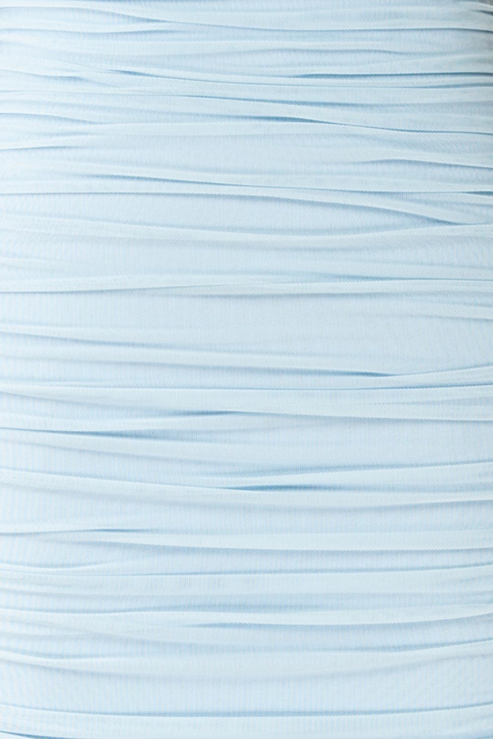 Yurtof Light Blue Fitted Ruched Midi Dress | La petite garçonne fabric