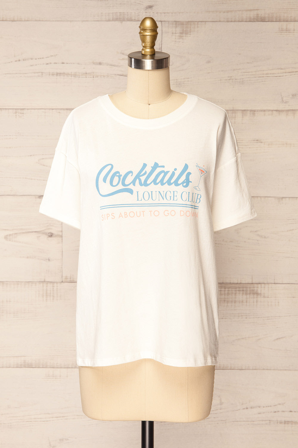 Yvan Ivory "Cocktails" T-Shirt | La petite garçonne front view