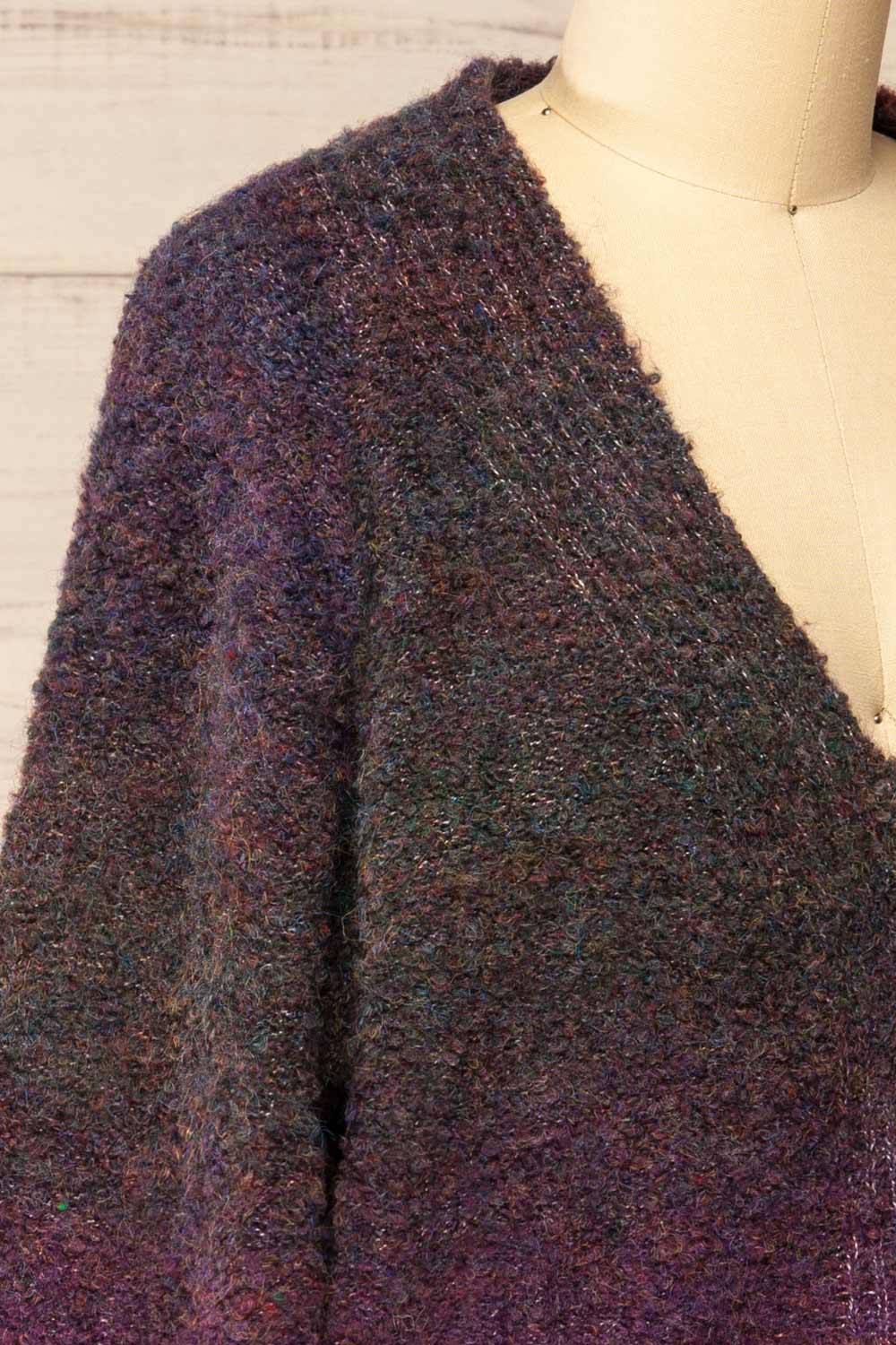 Zadigg Multicoloured Cardigan w/ Red Buttons | La petite garçonne side