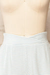Zalia Blue Striped Pyjama Shorts | La petite garçonne front