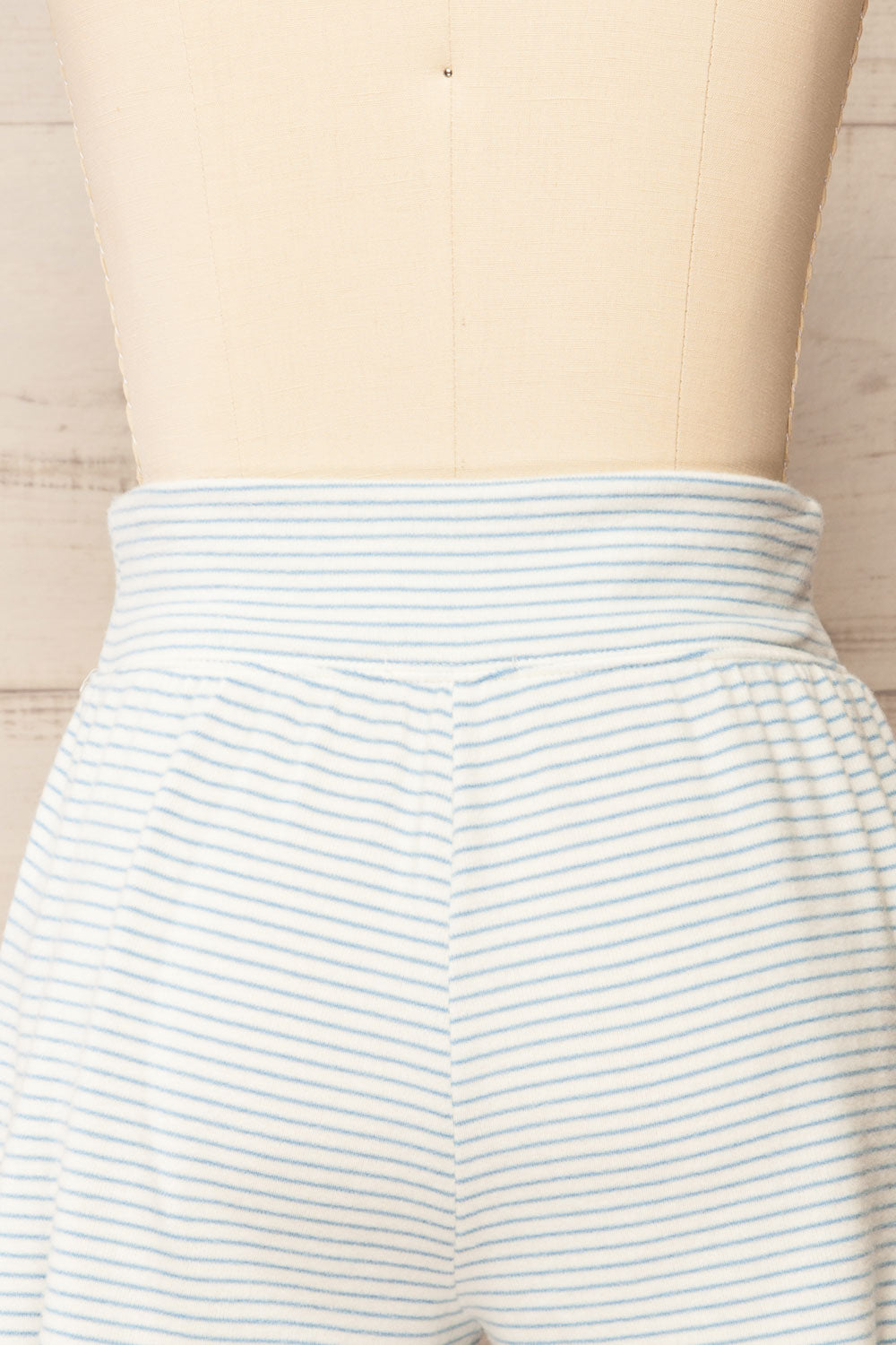 Zalia Blue Striped Pyjama Shorts | La petite garçonne back
