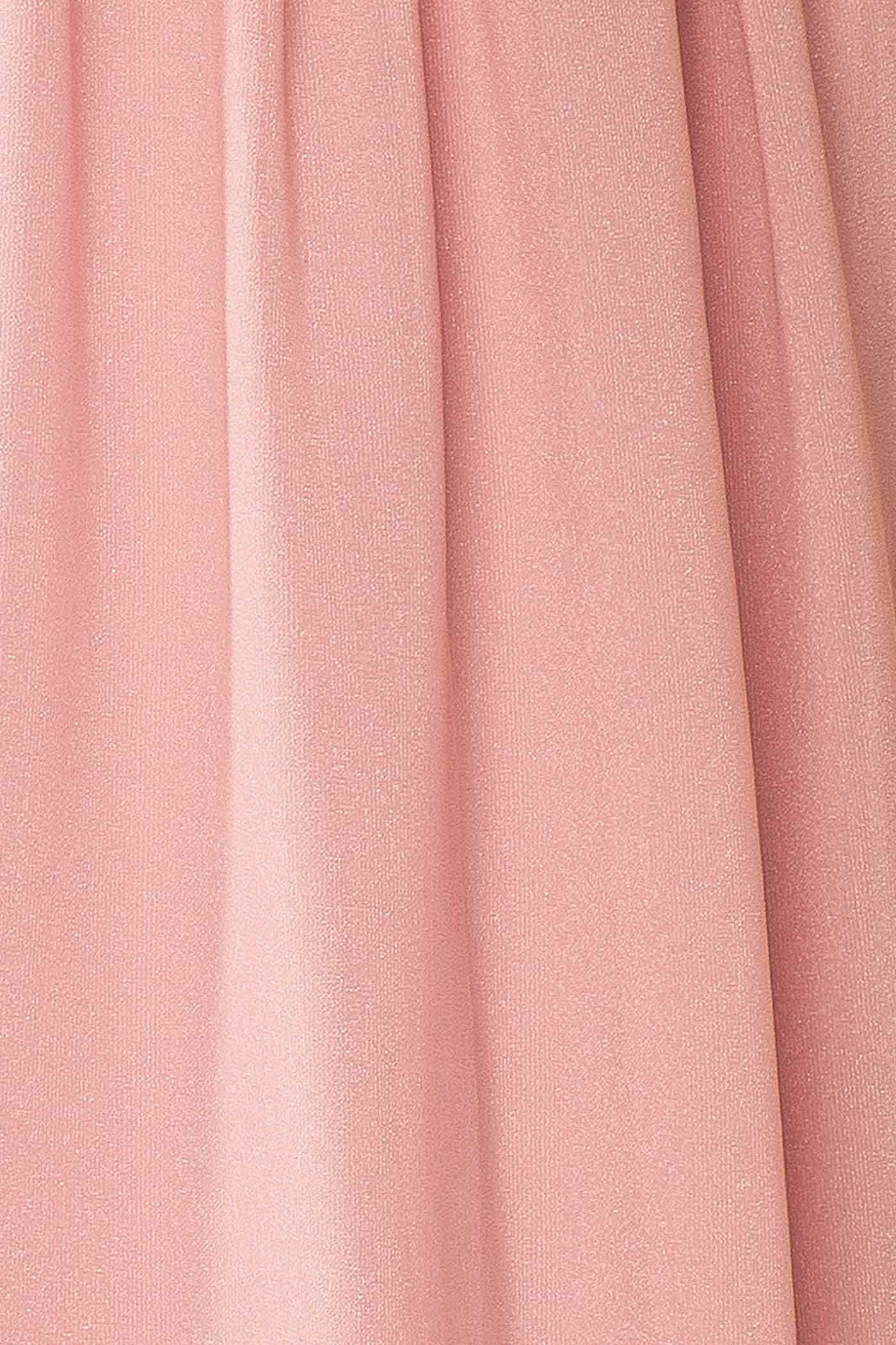 Zanura Pink | V-Neck Chiffon Maxi Dress with Lace-Up Back