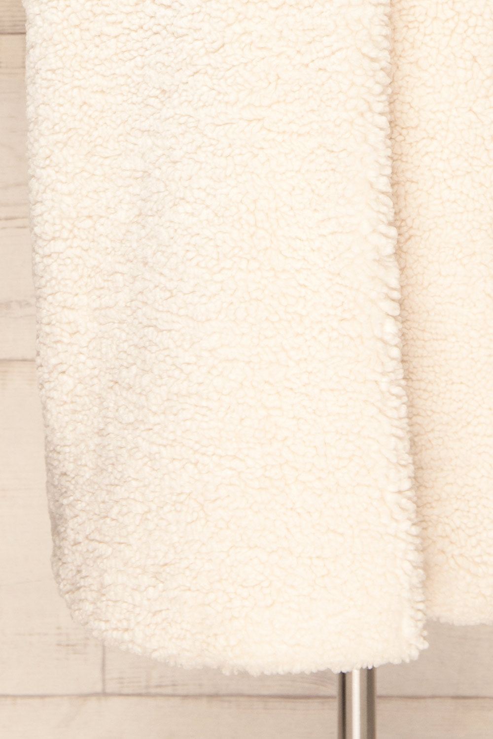 Zaria Long Ivory Sherpa Coat | La petite garçonne bottom