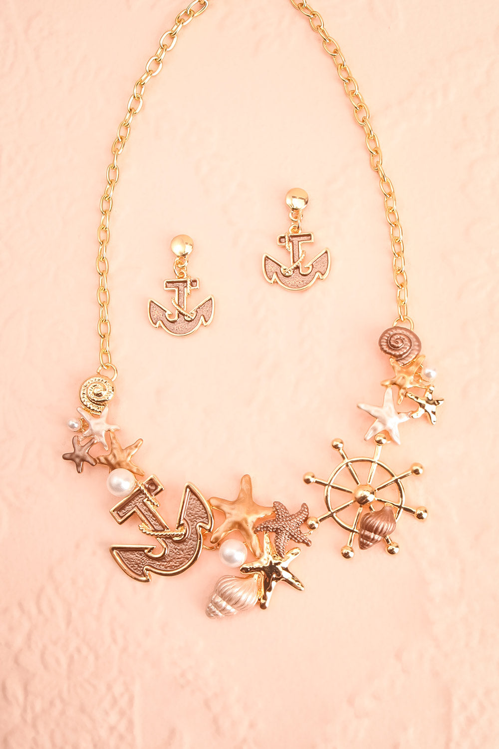 Zayalie Nautical Necklace & Earrings Set | Boutique 1861 flat view