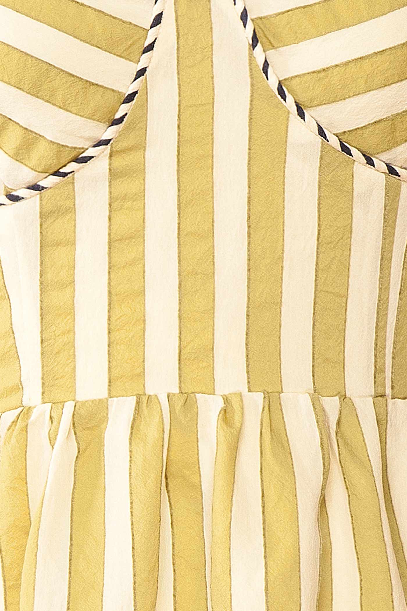Zayan | Striped Midi Dress with Pockets