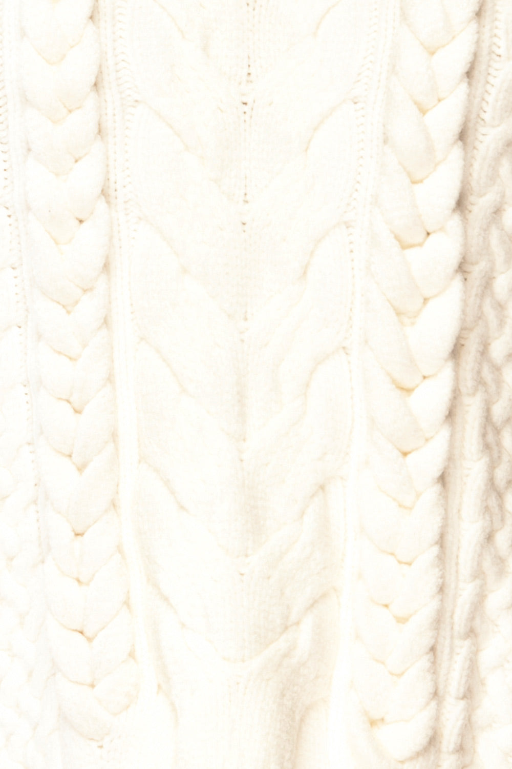 Zenon White Sleeveless Cable Knit Vest | La petite garçonne fabric