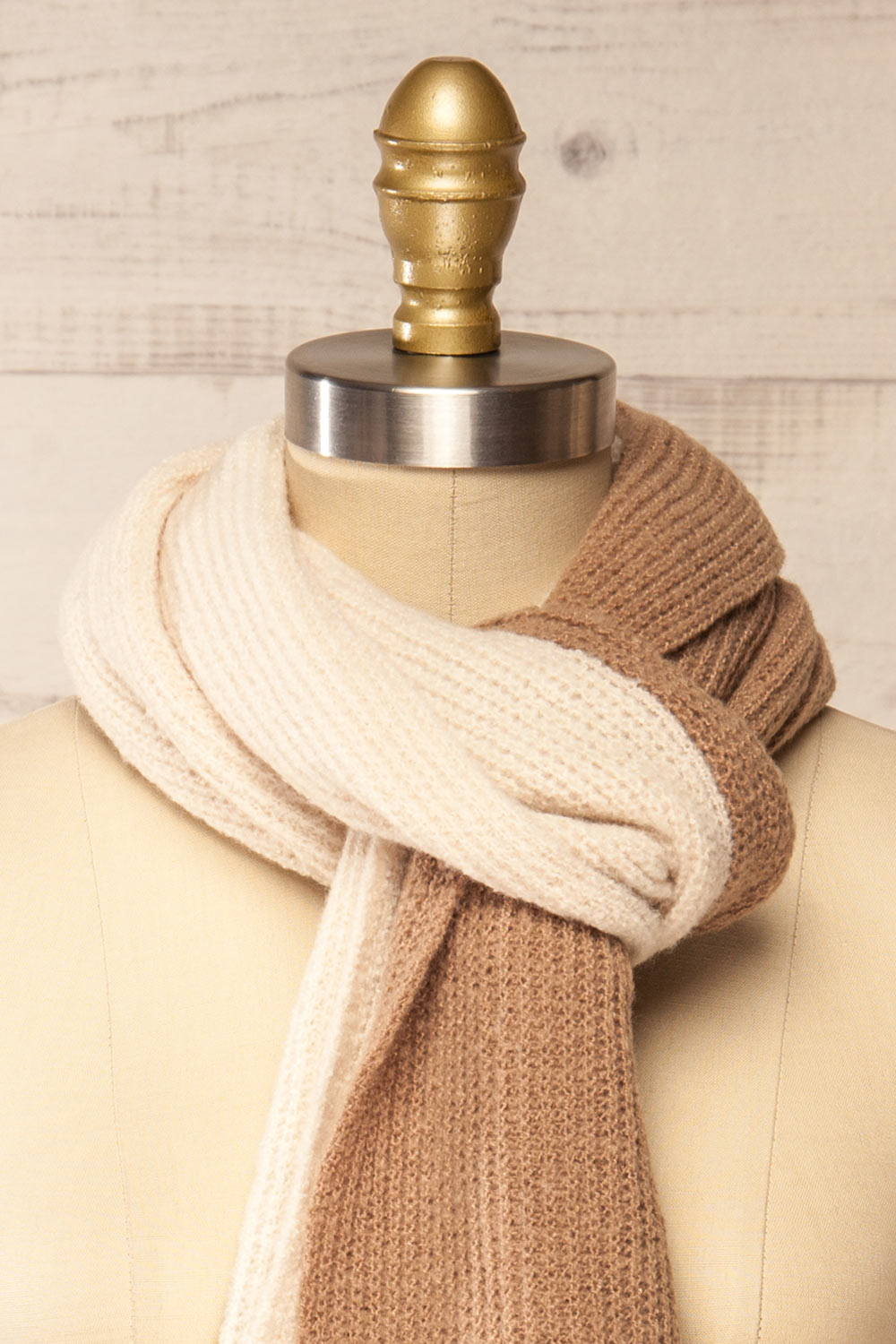Zhytomyr Brown Two Tone Scarf | La petite garçonne side