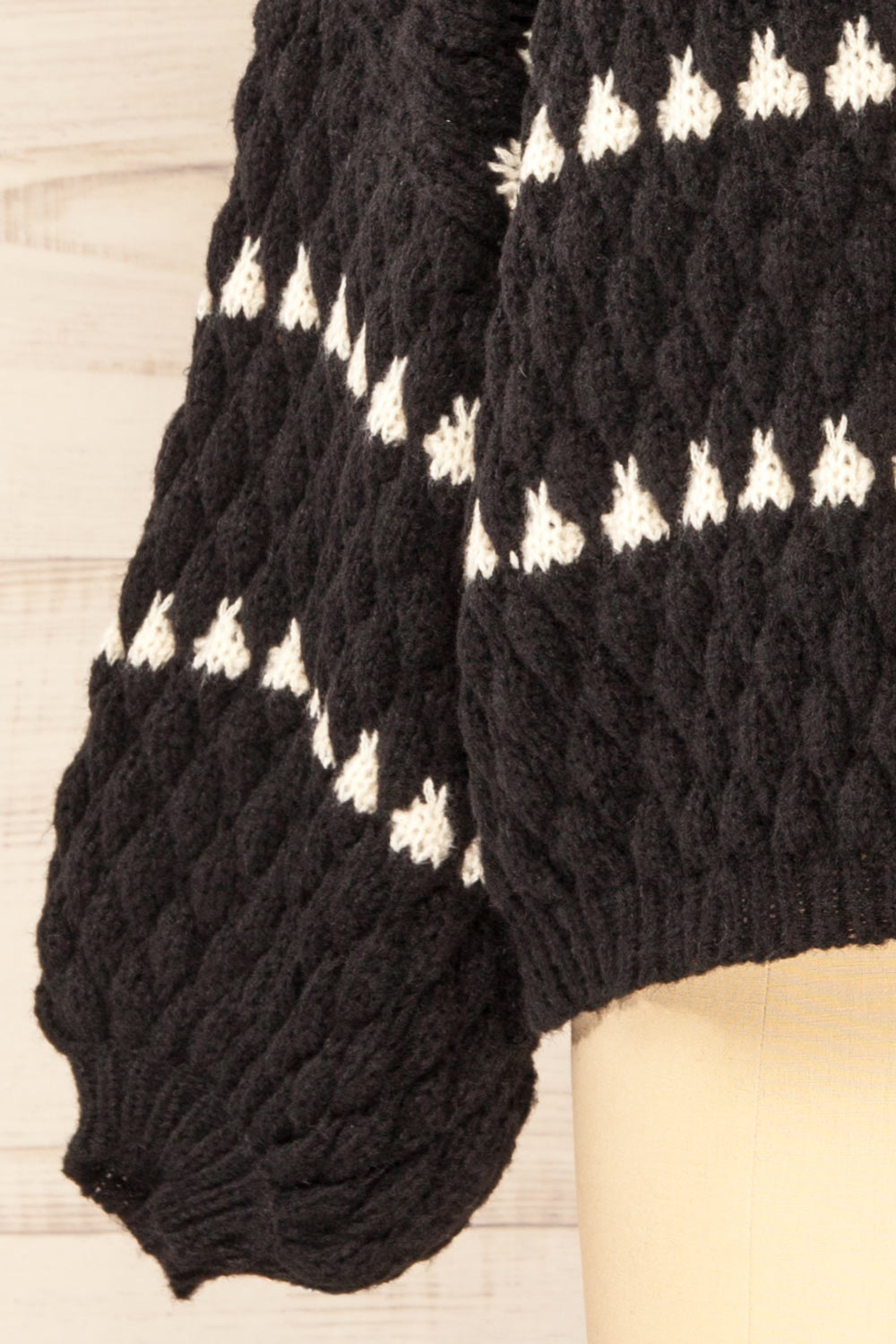 Zoar Black Overzised Knit Sweater | La petite garçonne bottom