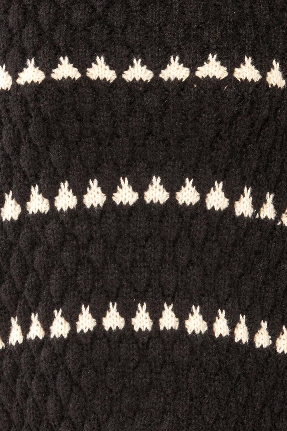 Zoar Black Overzised Knit Sweater | La petite garçonne fabric