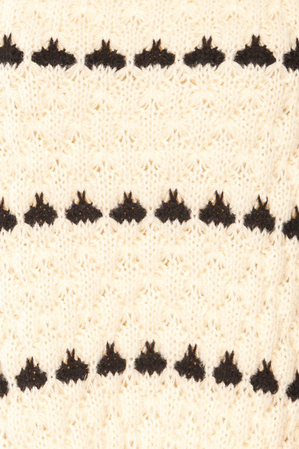 Zoar Ivory Overzised Knit Sweater | La petite garçonne fabric