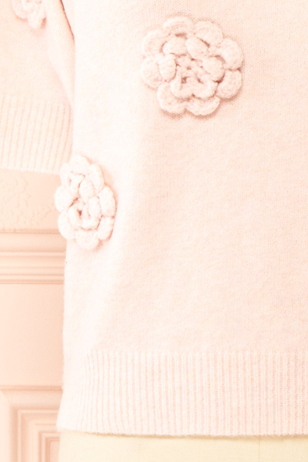 Zuniki Pink Knit Top with Crochet Flowers | Boutique 1861 bottom