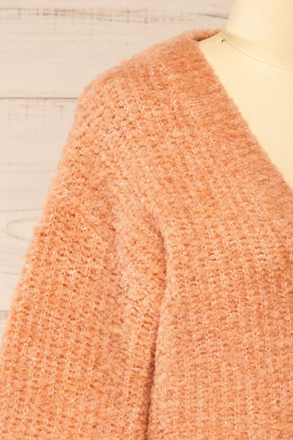 Zuper Orange Fuzzy Cardigan | La petite garçonne side