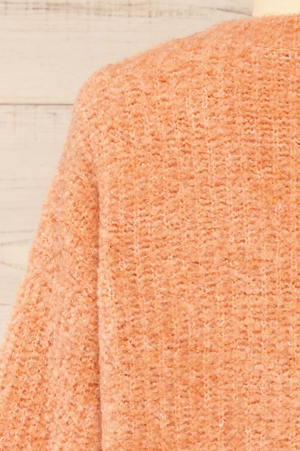 Zuper Orange Fuzzy Cardigan | La petite garçonne back