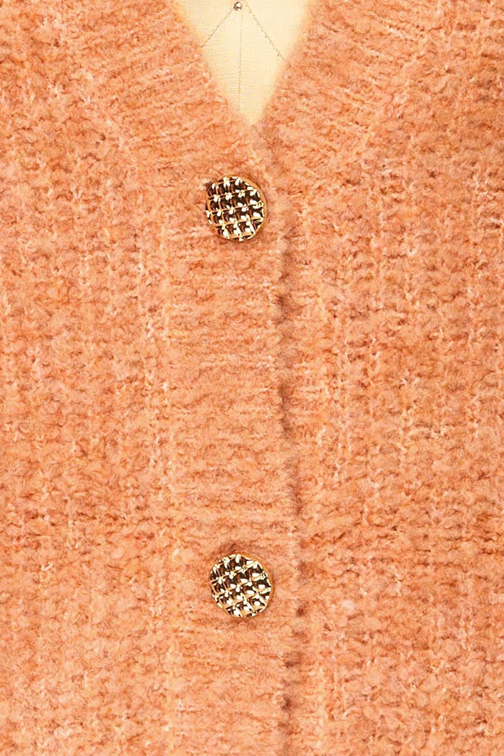 Zuper Orange Fuzzy Cardigan | La petite garçonne fabric