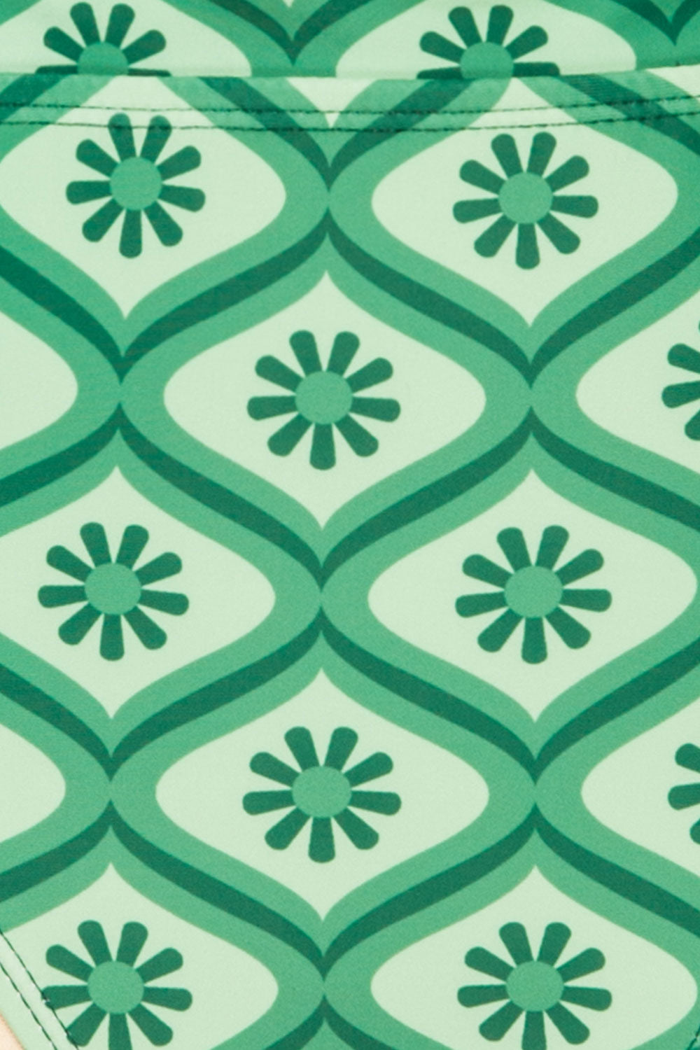 Zuwena Floral Green Vintage Pattern Bikini Bottom | La petite garçonne fabric