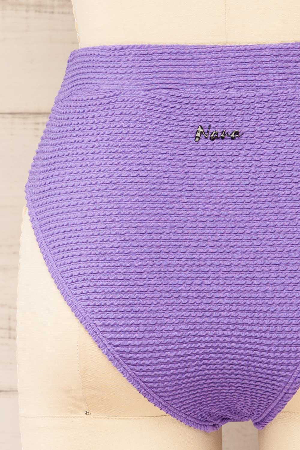 Zuwena Purple High-Waisted Bikini Bottom | La petite garçonne back