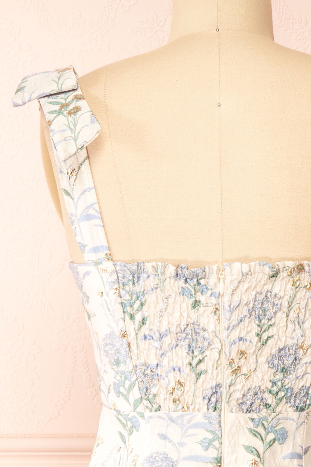 Zylara Floral Jacquard Midi Dress | Boutique 1861 back