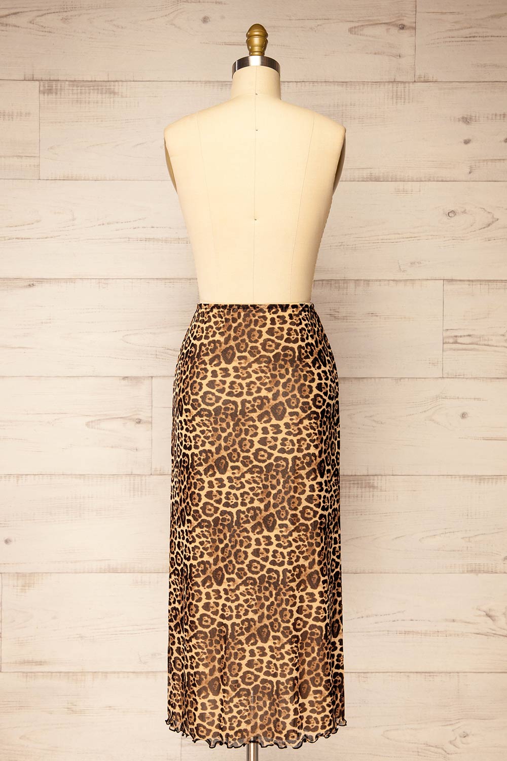 Zyran Long Leopard Print Skirt | La petite garçonne back view