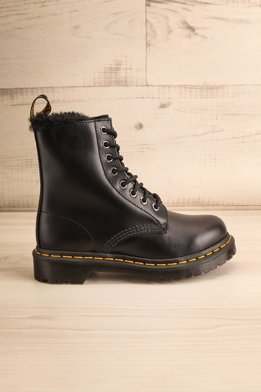 1460 Serena Dark Grey Atlas Dr. Martens Boots | La petite garçonne side