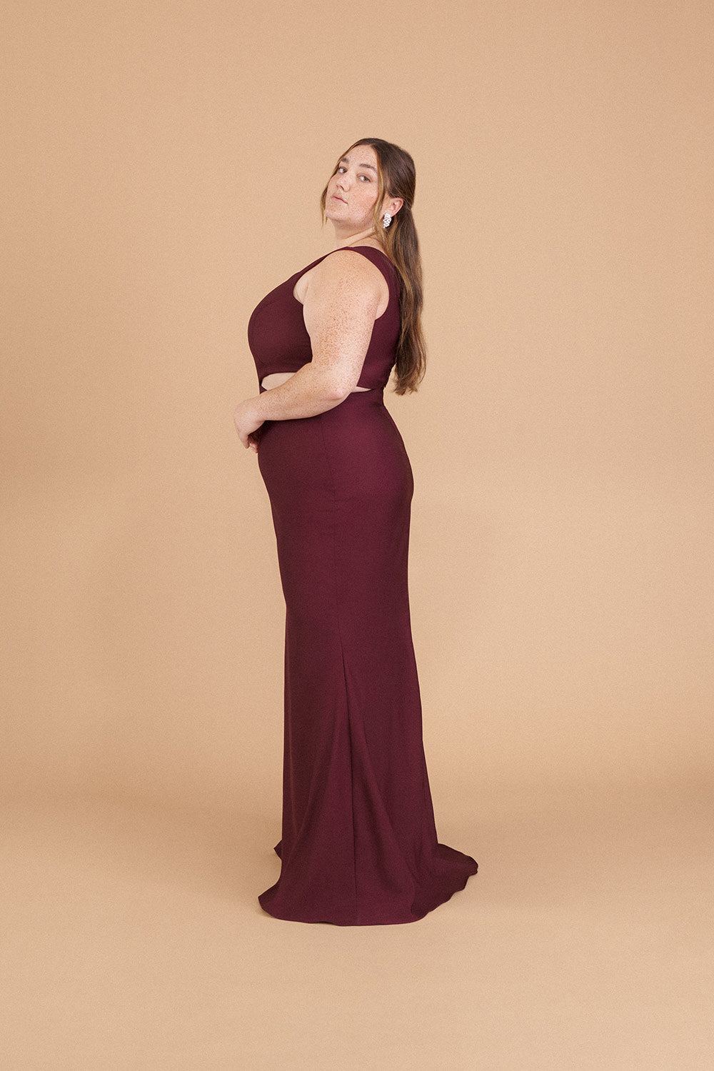 Vallata Wine Burgundy Maxi Dress | La Petite Garçonne plus size