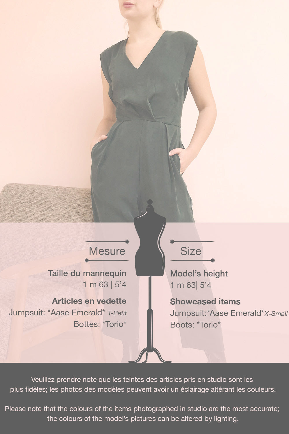 Aase Emerald V Neck Straight Leg Jumpsuit | La petite garçonne template