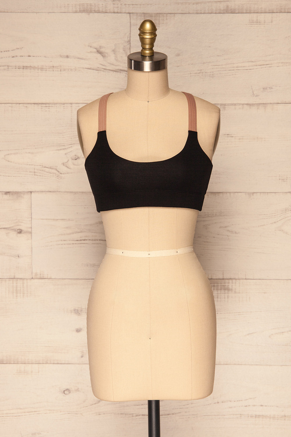 Abby Black Crop Top Style Bralette | La Petite Garçonne Chpt. 2 front view